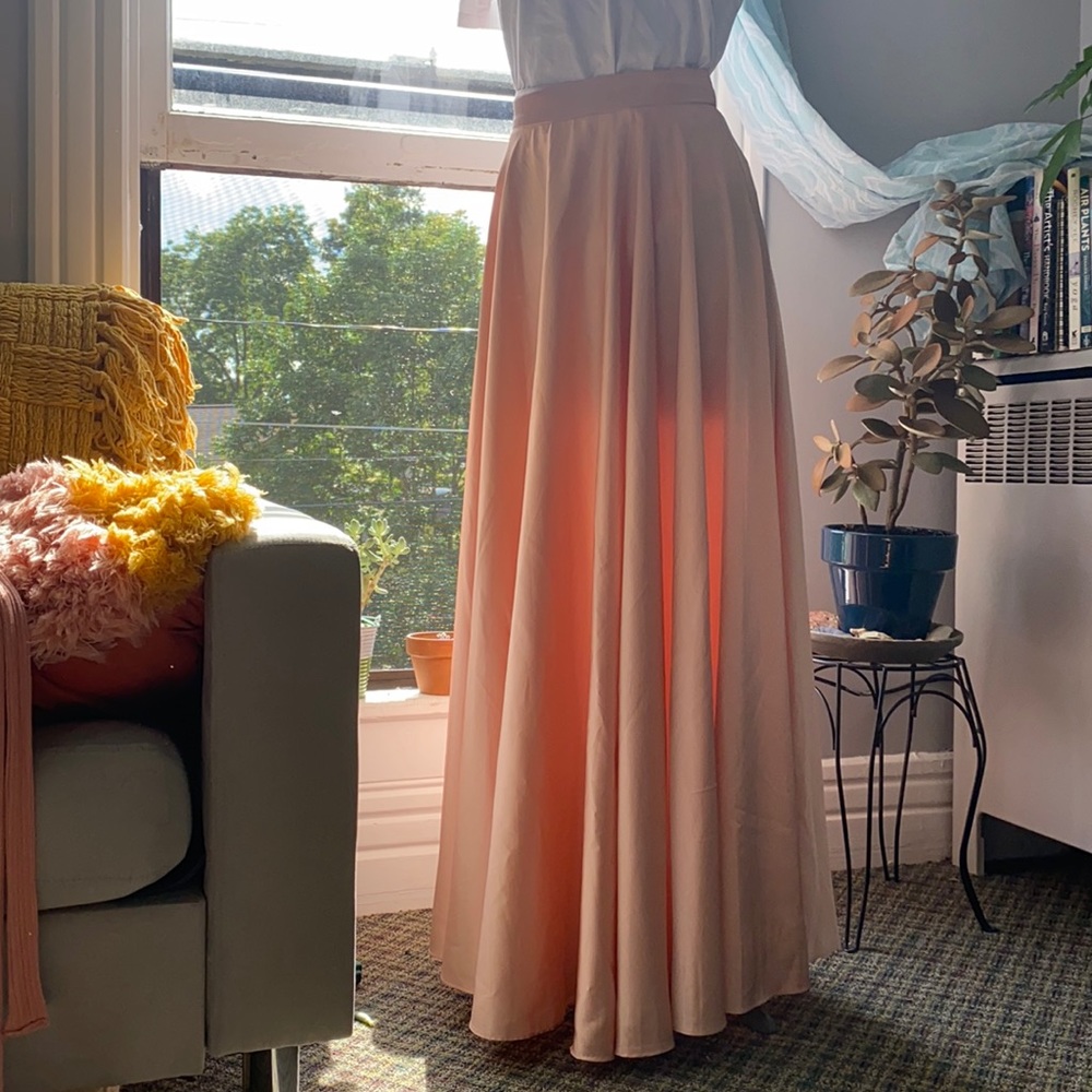 Floor Length Satin Skirt
